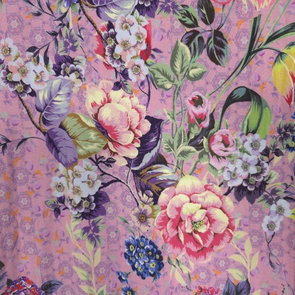 JOHNNY WAS Floral Top Blouse MEDIUM Pink Boho Bamboo Made Women's T15422-5 - Picture 9 of 10